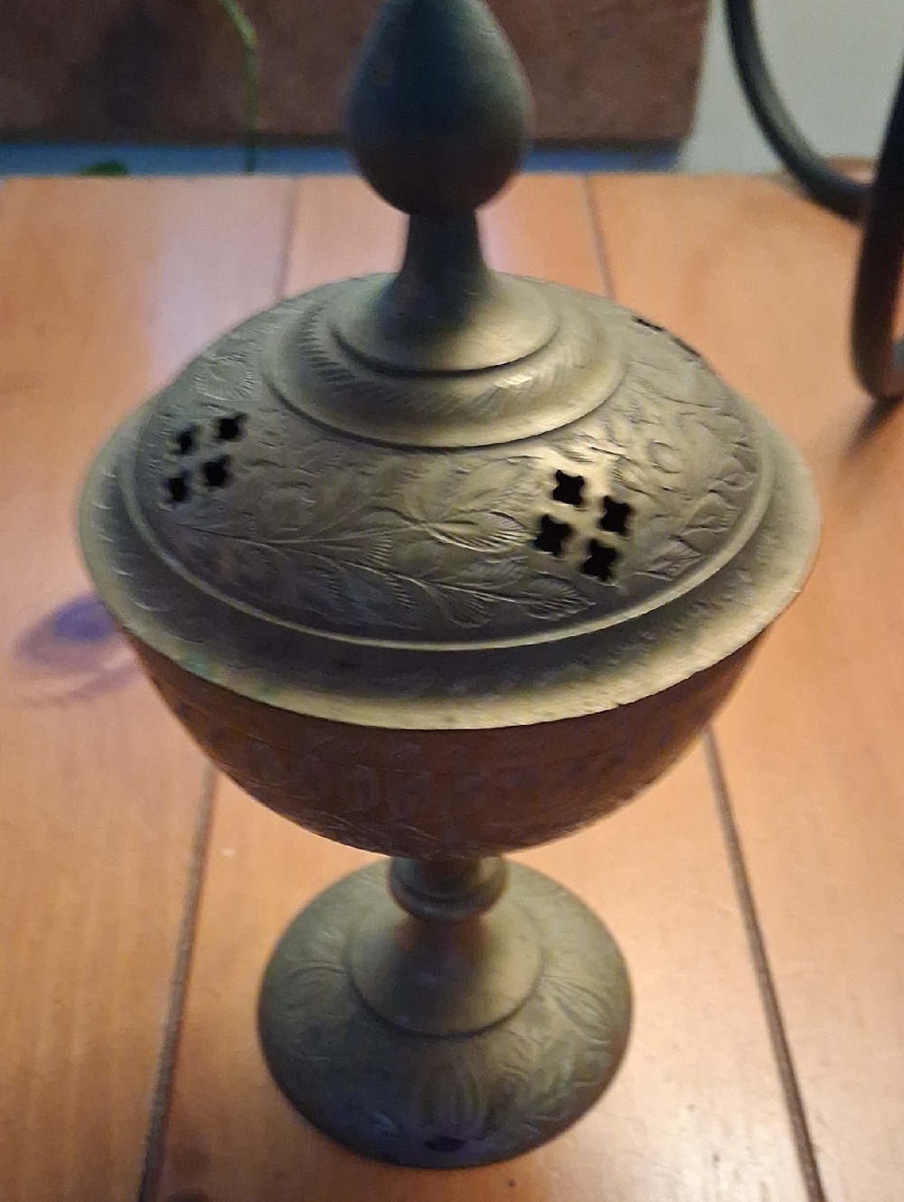 Vintage Brass- Decorative Lidded Burner